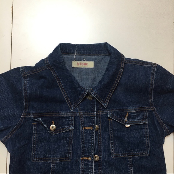 Stone denim jacket size 9 - Picture 3 of 5